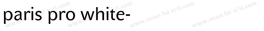 paris pro white字体转换